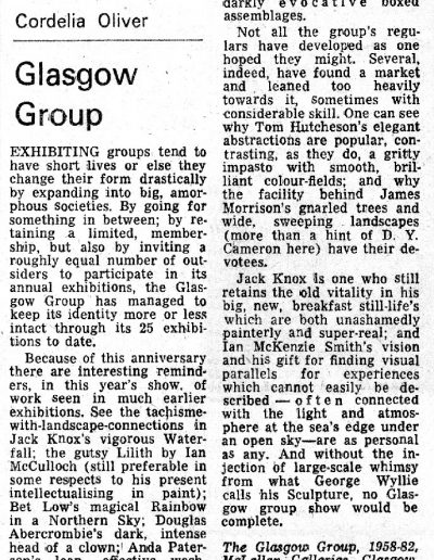 GLasgow Group, Guardian Review, 11/06/1982