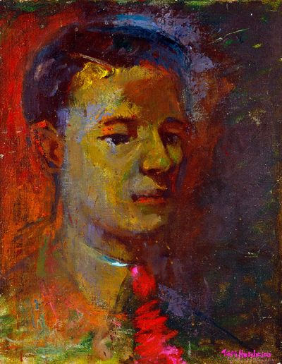 Tom Hutcheson, Self Portrait, Oil on Canvas, 50 x 41cm